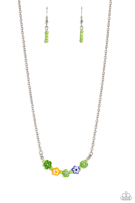 Paparazzi BOUQUET We Go - Green Necklace P2WH-GRXX-394XX