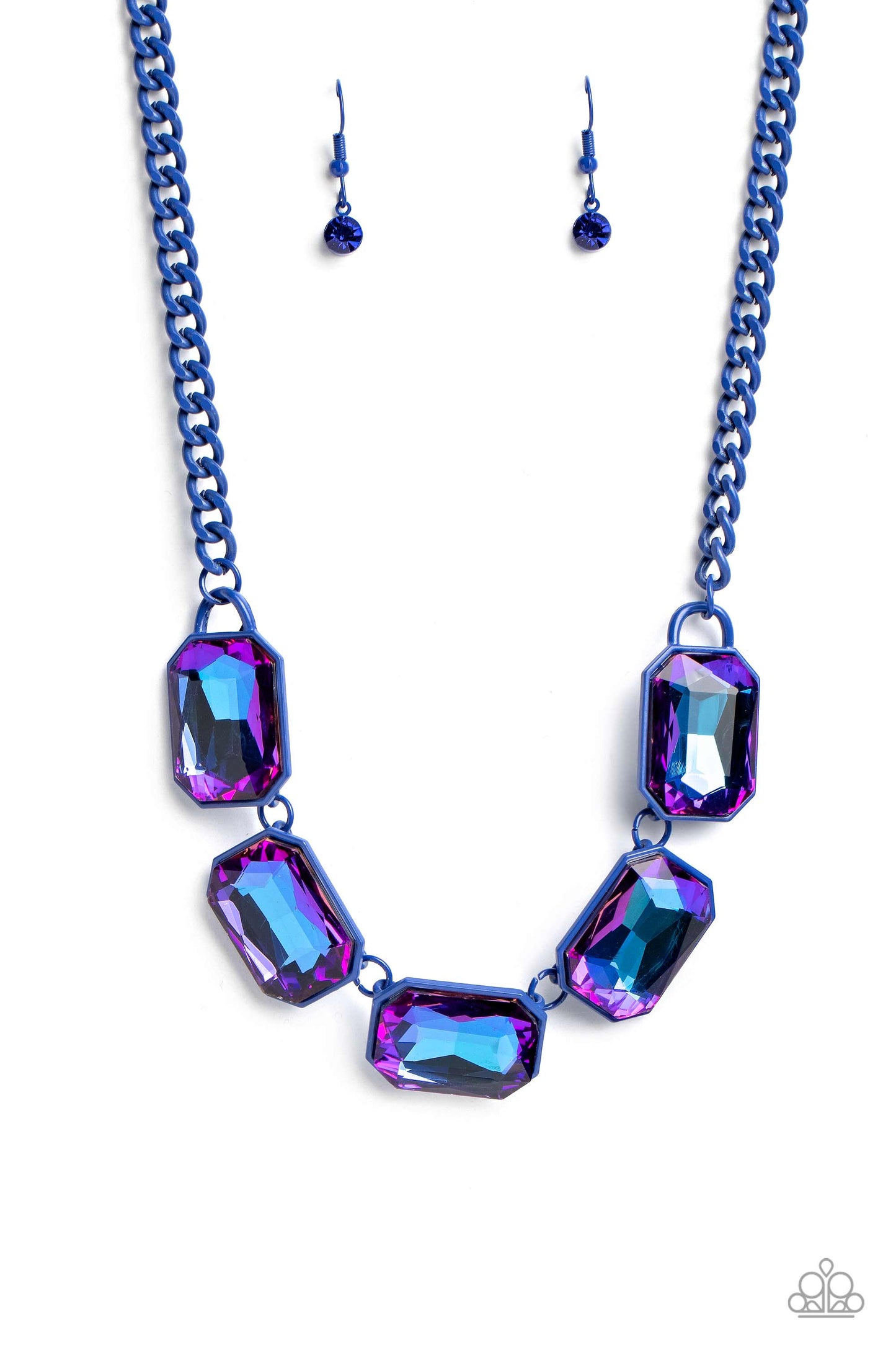 Paparazzi Emerald City Couture-Blue Necklace