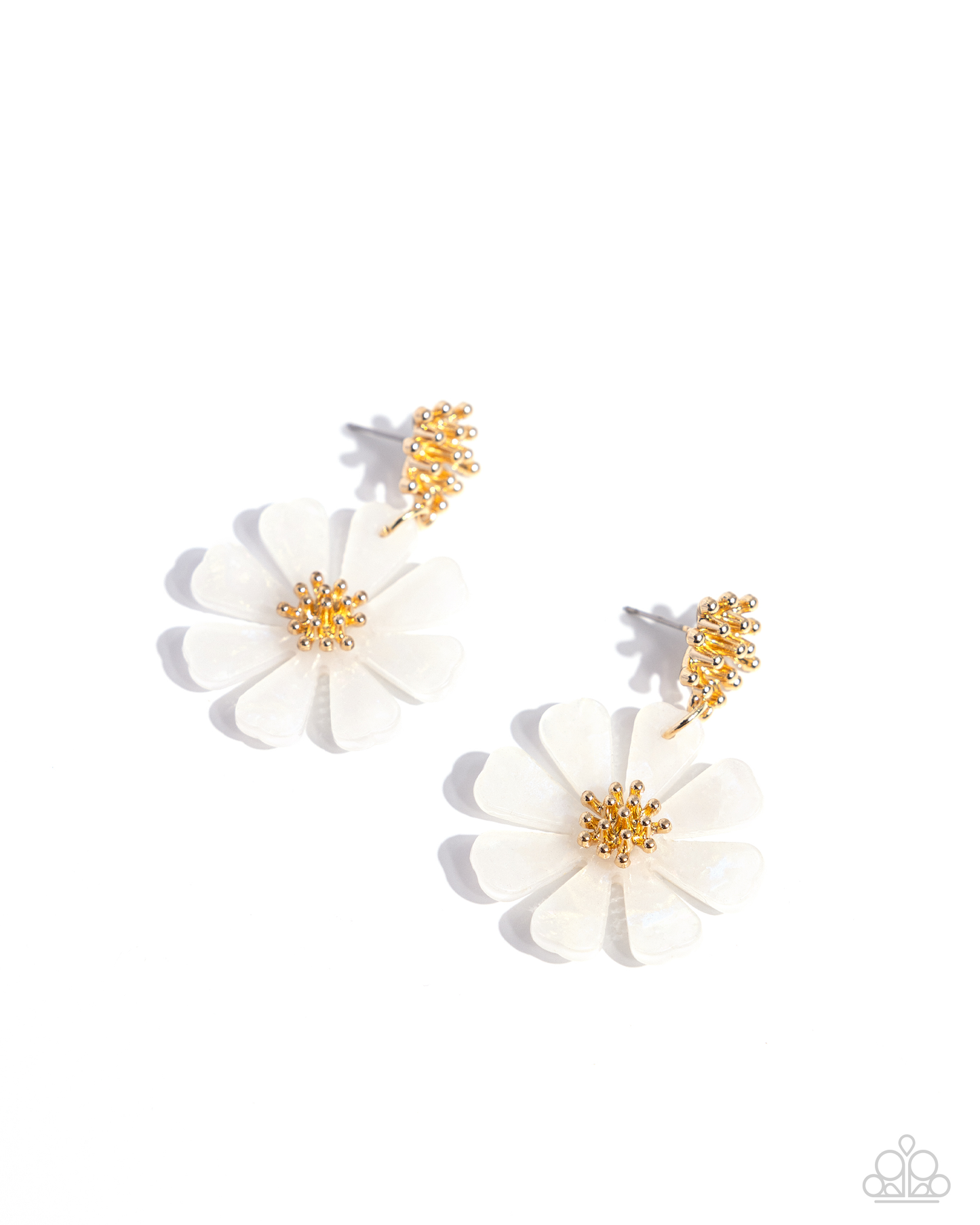 Paparazzi Poetically Pastel - White Post Earring  P5PO-WTXX-427AR