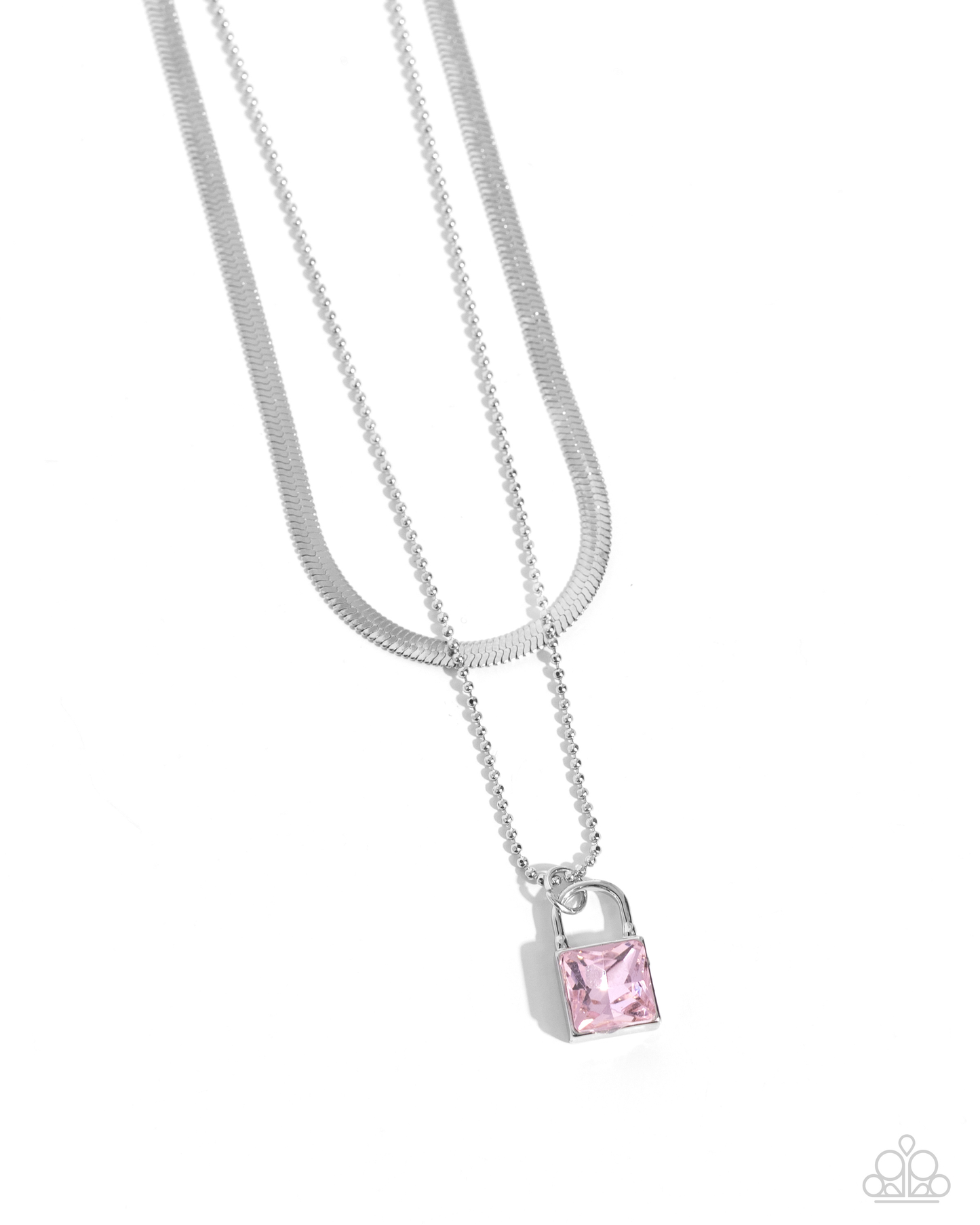 Paparazzi Padlock Possession - Pink Necklace  P2RE-PKXX-421XX