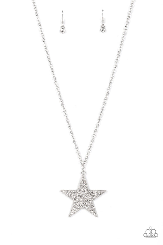 Paparazzi Rock Star Sparkle - White Necklace P2SE-WTXX-284XX