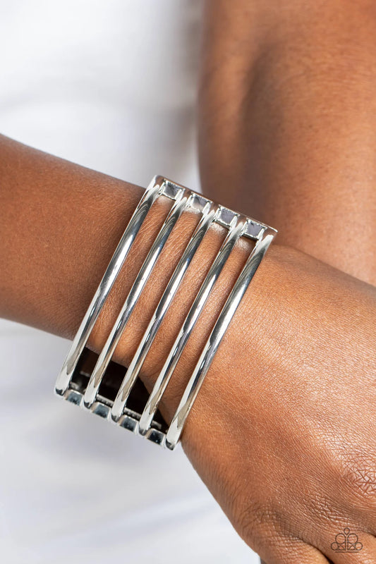 Paparazzi Wayward Warrior - Silver Bracelet