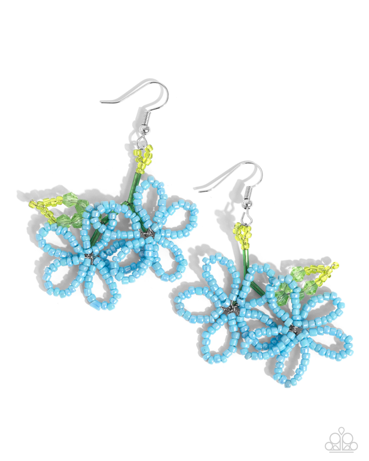 Paparazzi Beaded Blooms - Blue Earring  P5SE-BLXX-333XX