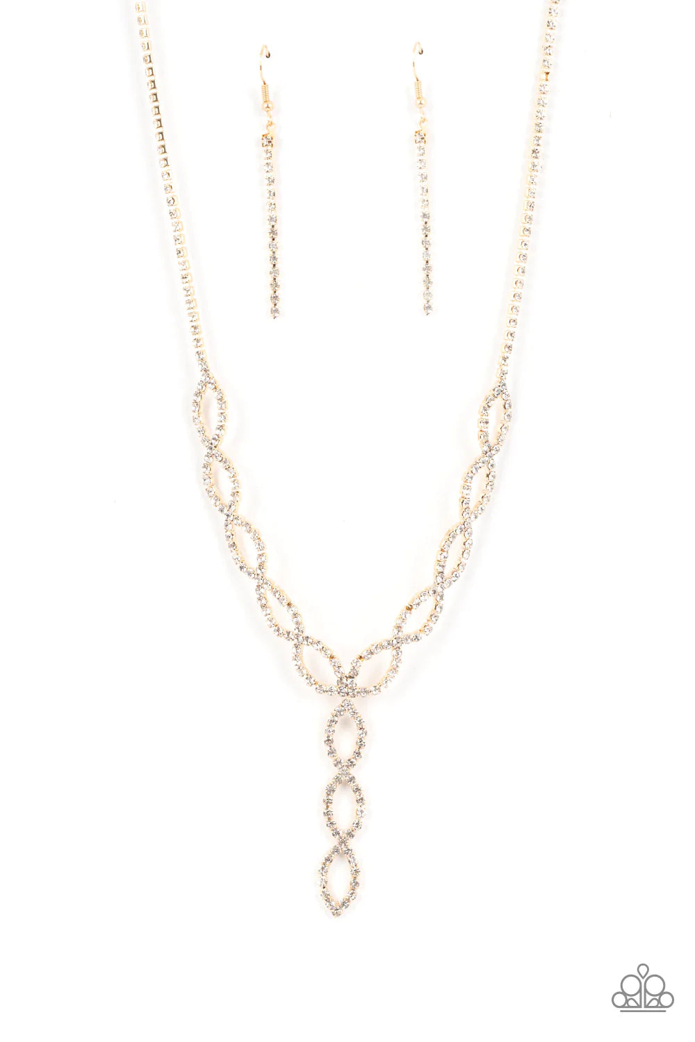 Paparazzi Infinitely Icy - Gold Necklace