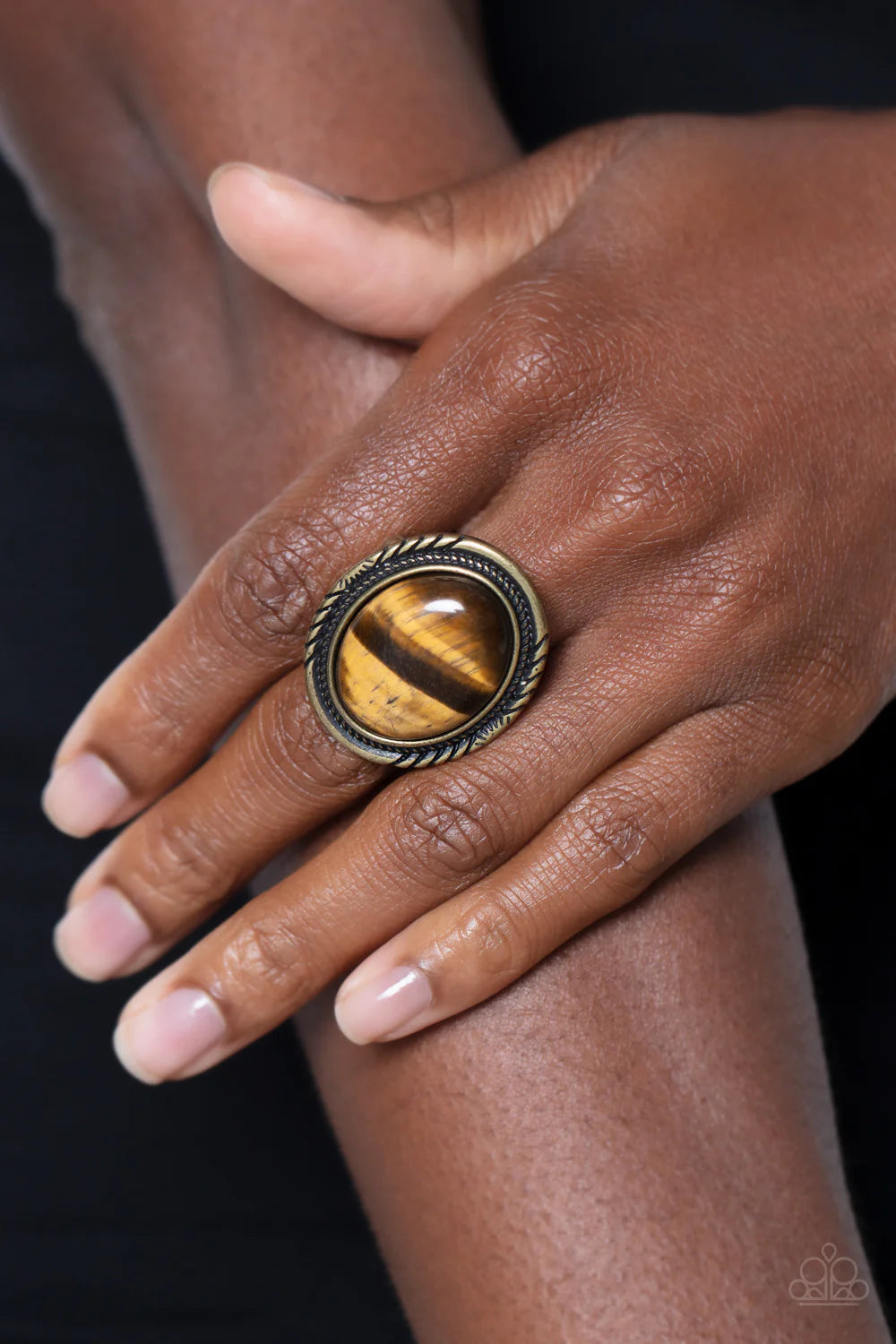 Paparazzi Rings - Stone Terrarium - Brass Ring