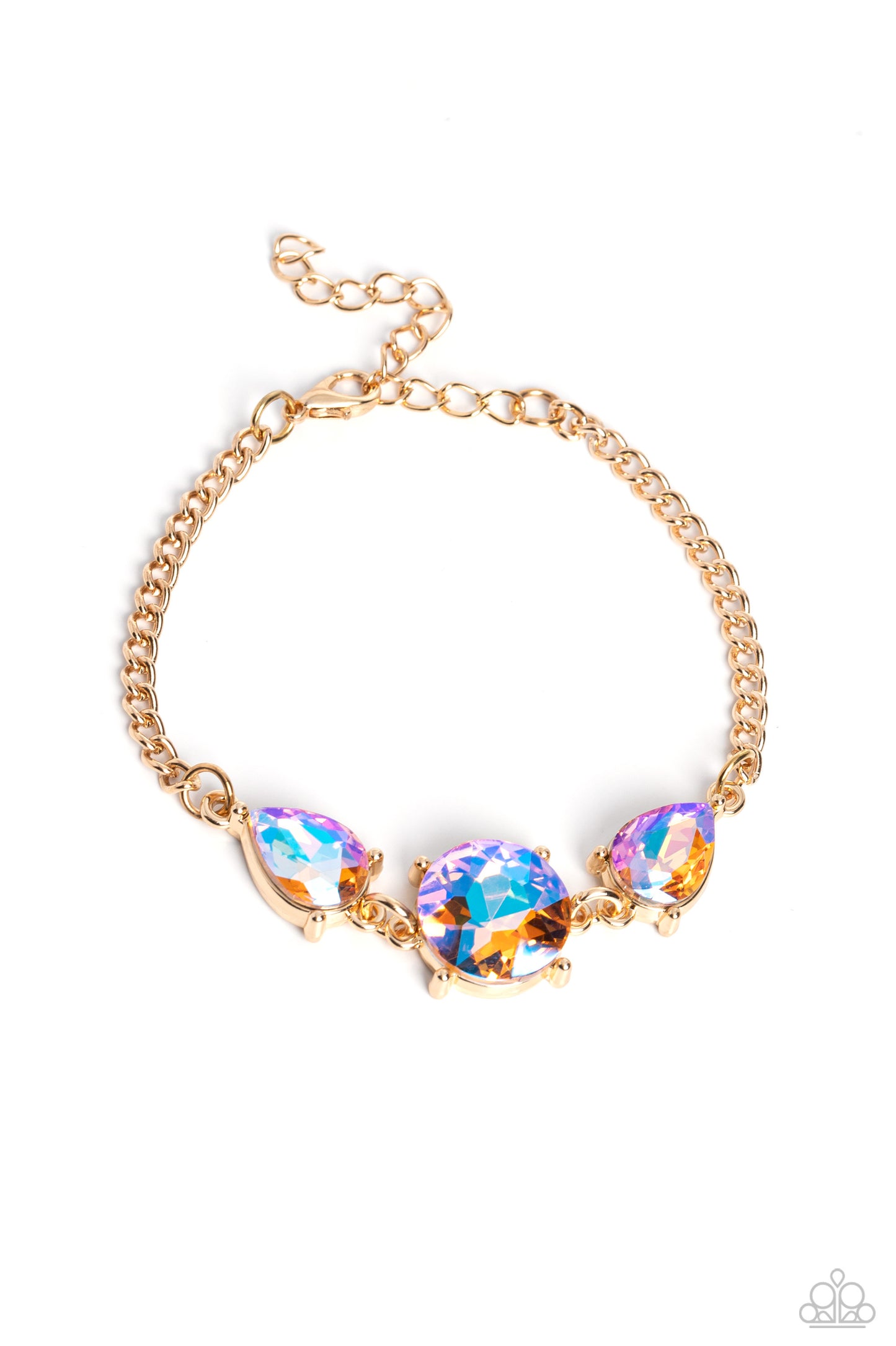 Paparazzi Twinkling Trio - Gold Bracelet P9RE-GDXX-385LI