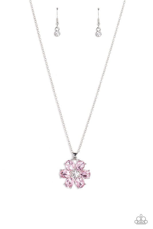 Paparazzi Fancy Flower Girl - Pink Necklace P2RE-PKXX-388XX