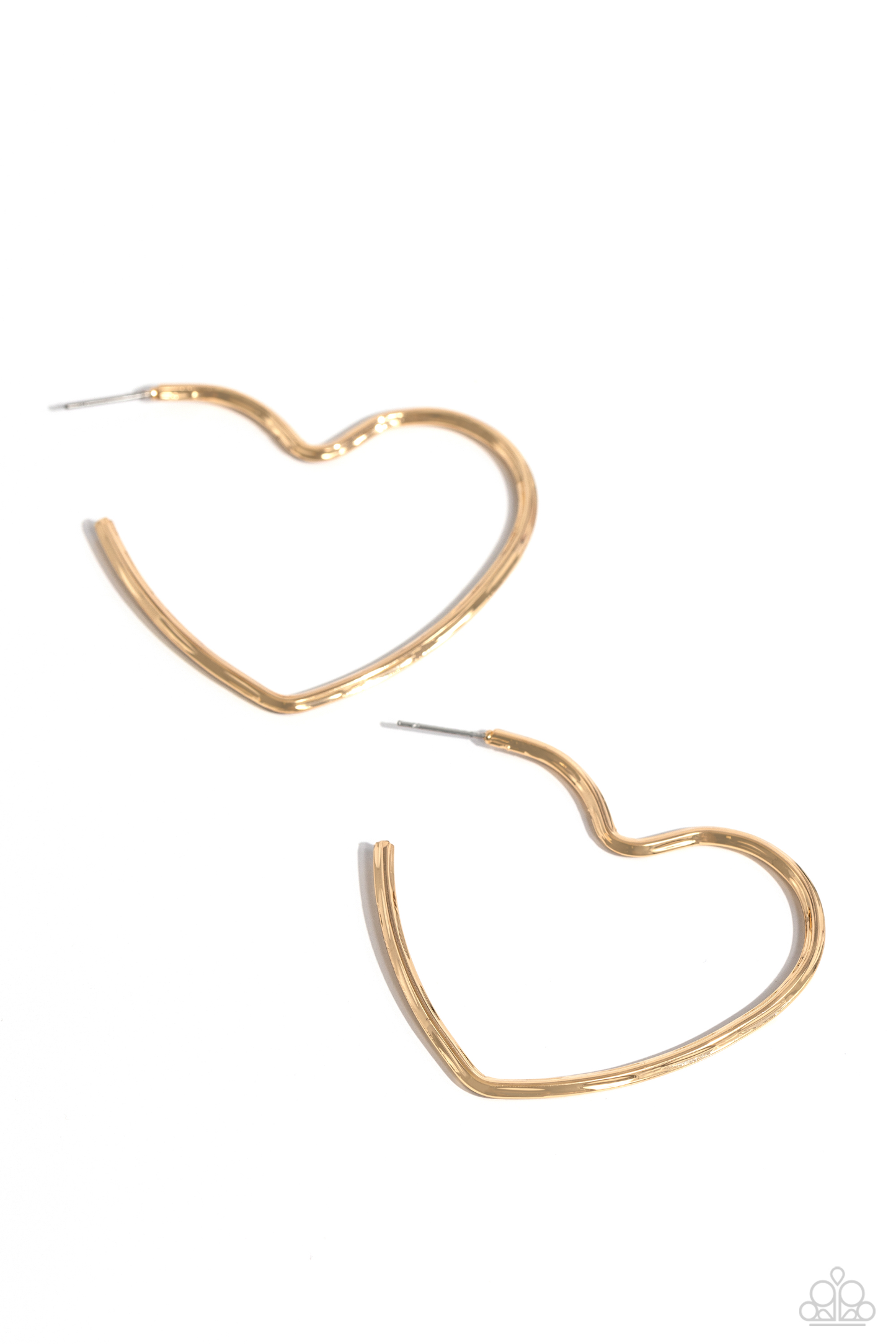 Paparazzi Summer Sweethearts - Gold Post Hoop Earring  P5HO-GDXX-328XX