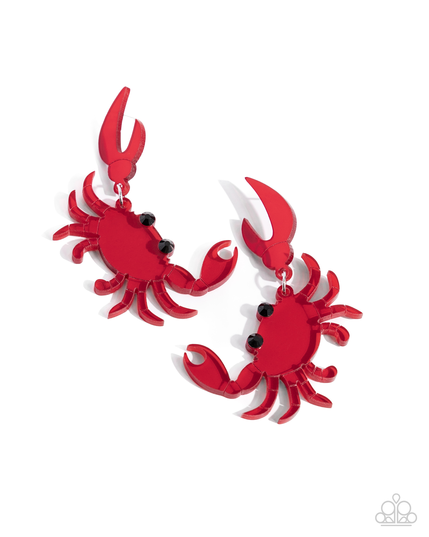 Paparazzi Crab Couture - Red Post Earring  P5PO-RDXX-063XX