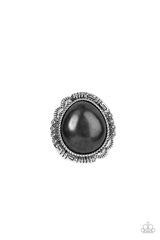 Salt of the Earth - Black Ring - Paparazzi Accessories