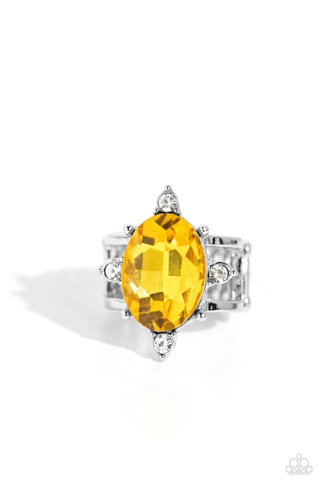 Paparazzi Sensational Sparkle - Yellow Ring