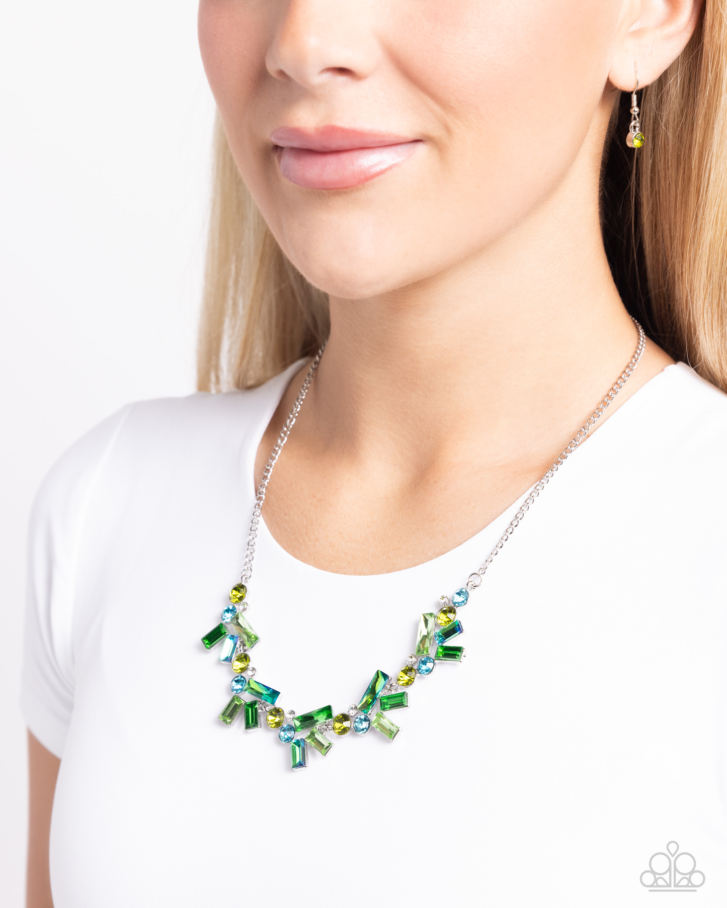 Paparazzi Serene Statement - Green Necklace P2ST-GRXX-137XX