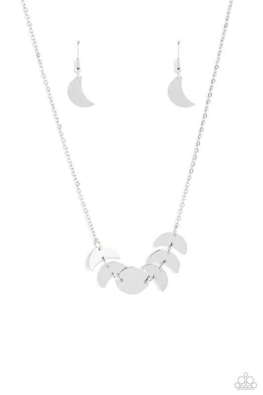 Paparazzi LUNAR Has It - Silver Necklace P2SE-SVXX-172XX