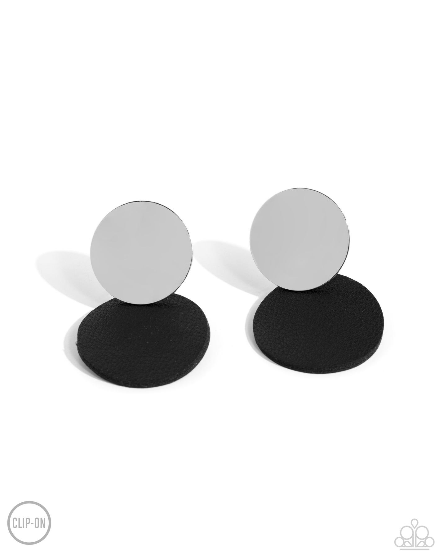 Paparazzi Leather Leader- Black Clip On Earring