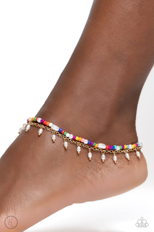 Paparazzi Beachfront Backdrop - Gold Anklet P9AN-GDXX-055XX