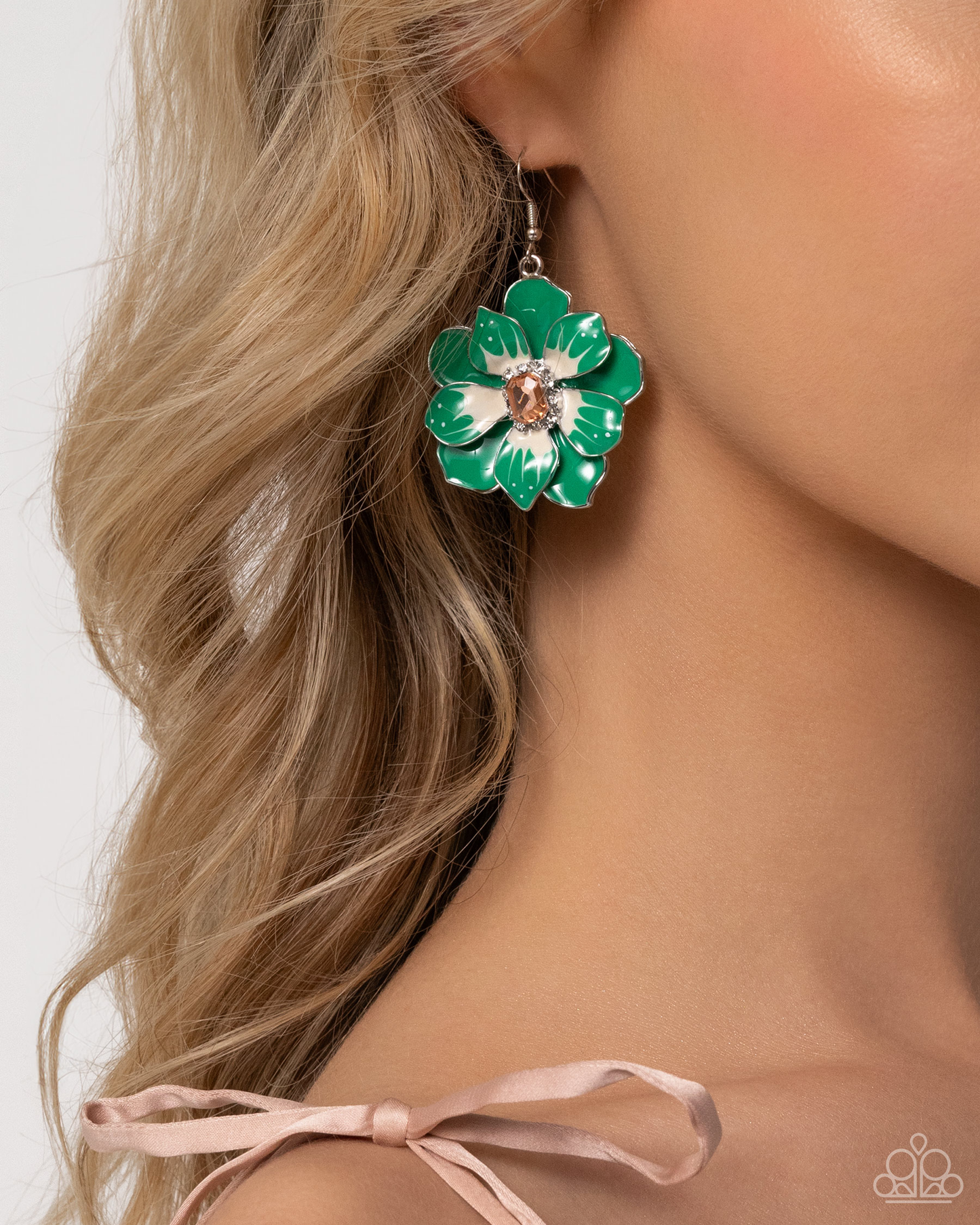 Paparazzi Tropical Treasure - Green Earring P5RE-GRXX-186XX