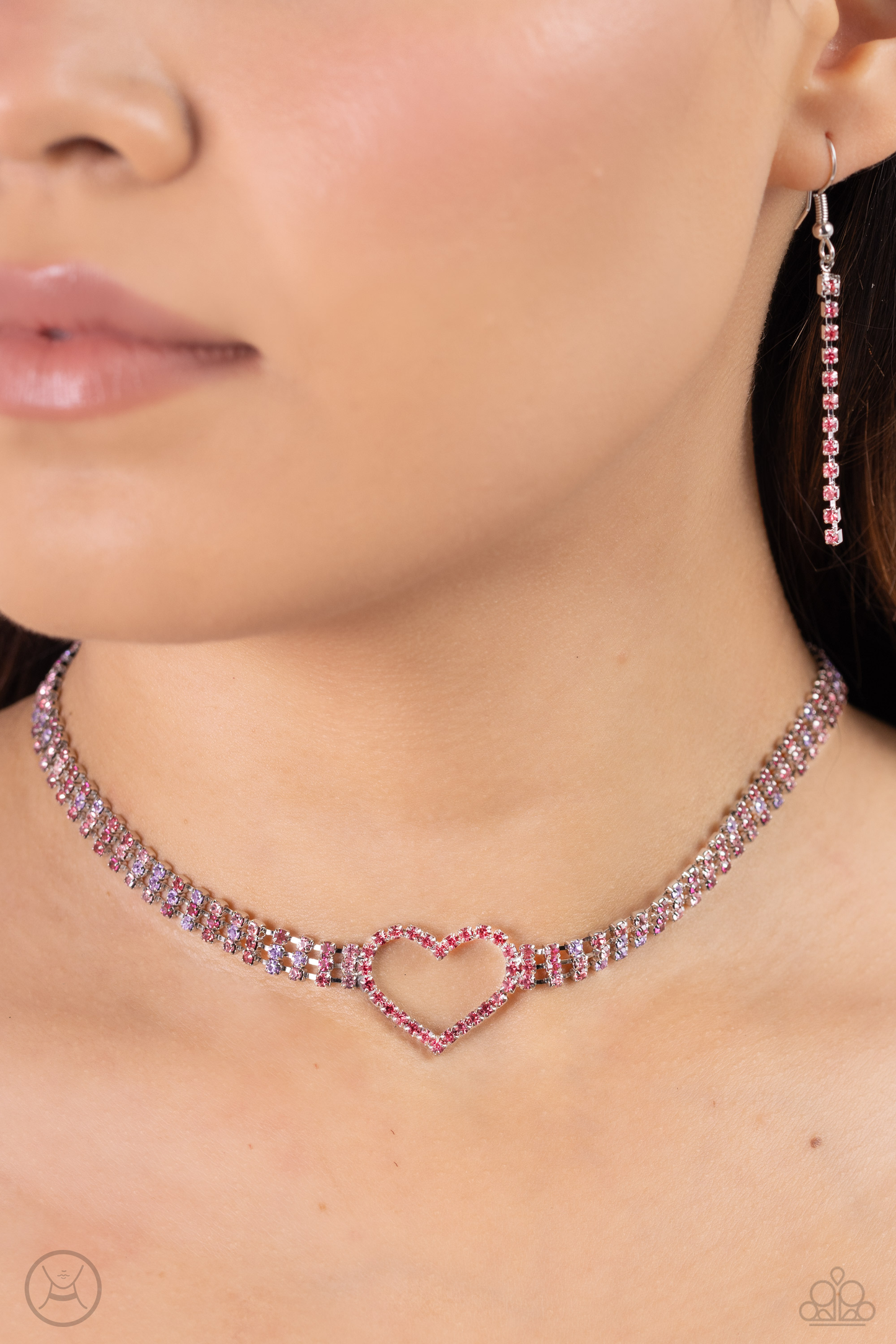 Paparazzi Rows of Romance - Pink Choker Necklace  P2CH-PKXX-032XX