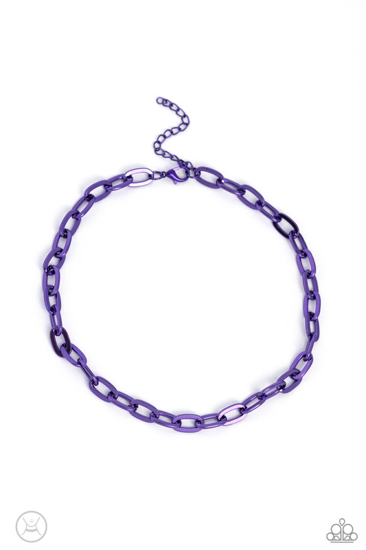 Paparazzi Exuberant Encore - Purple Choker NecklaceP2CH-PRXX-021OR