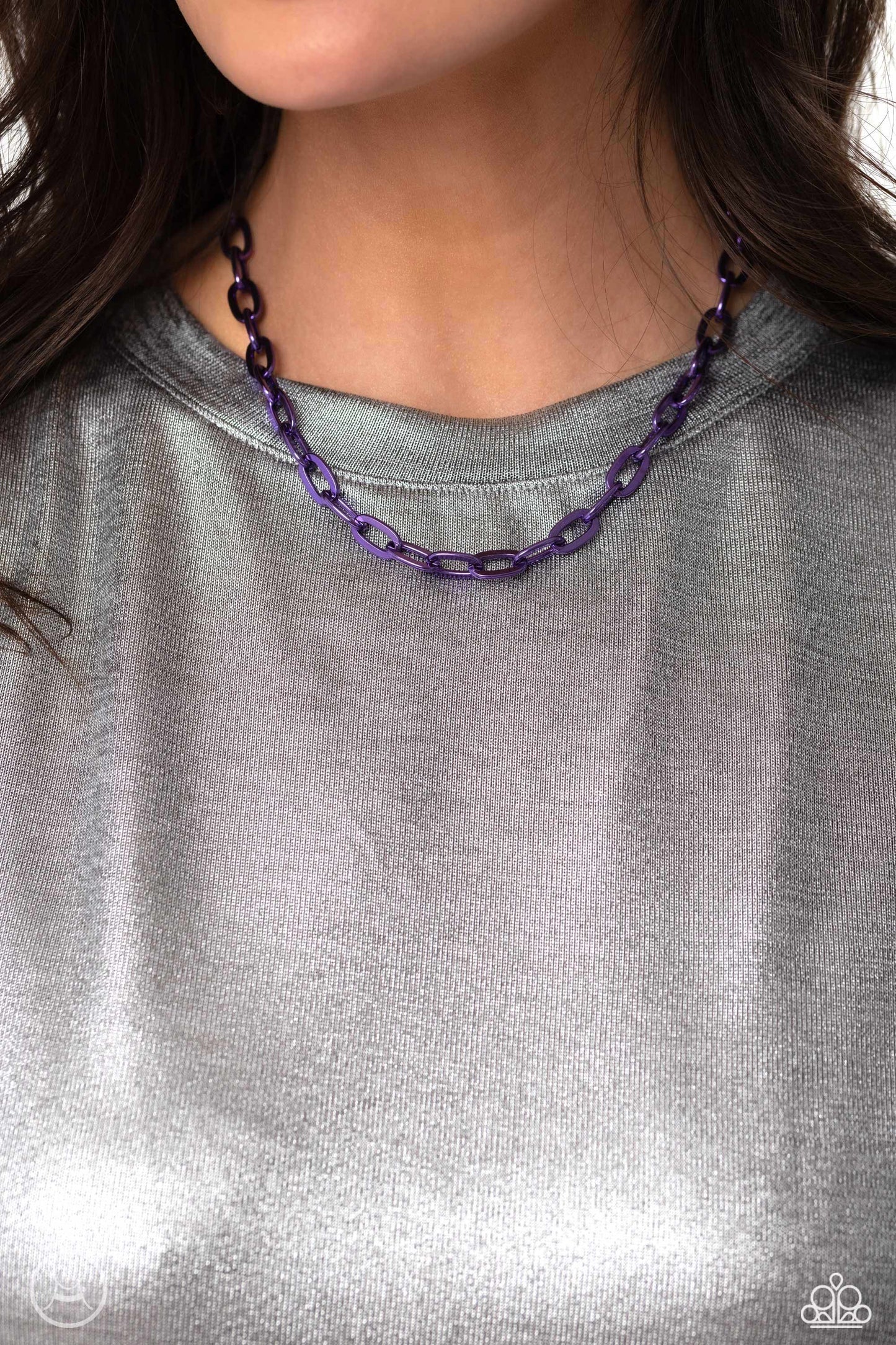 Paparazzi Exuberant Encore - Purple Choker NecklaceP2CH-PRXX-021OR