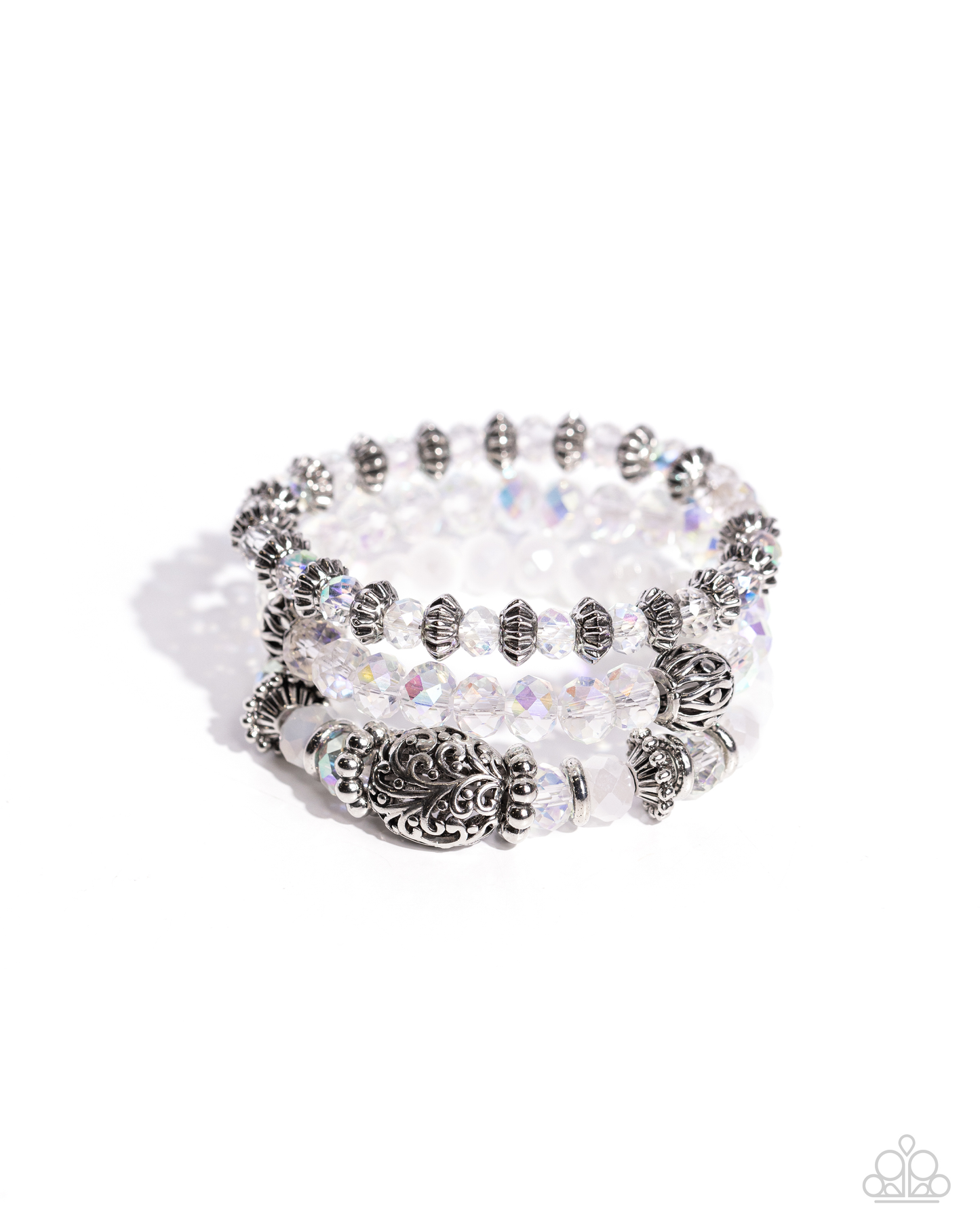 Paparazzi Malibu Maiden - White Bracelet P9BA-WTXX-090XX