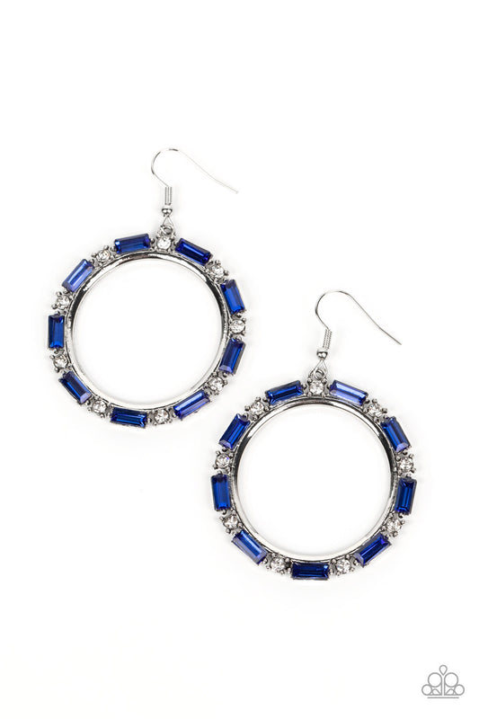 Paparazzi Gritty Glow - Blue  Earring P5RE-BLXX-280XX