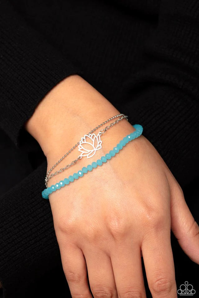 Paparazzi Bracelet ~ A LOTUS Like This - Blue