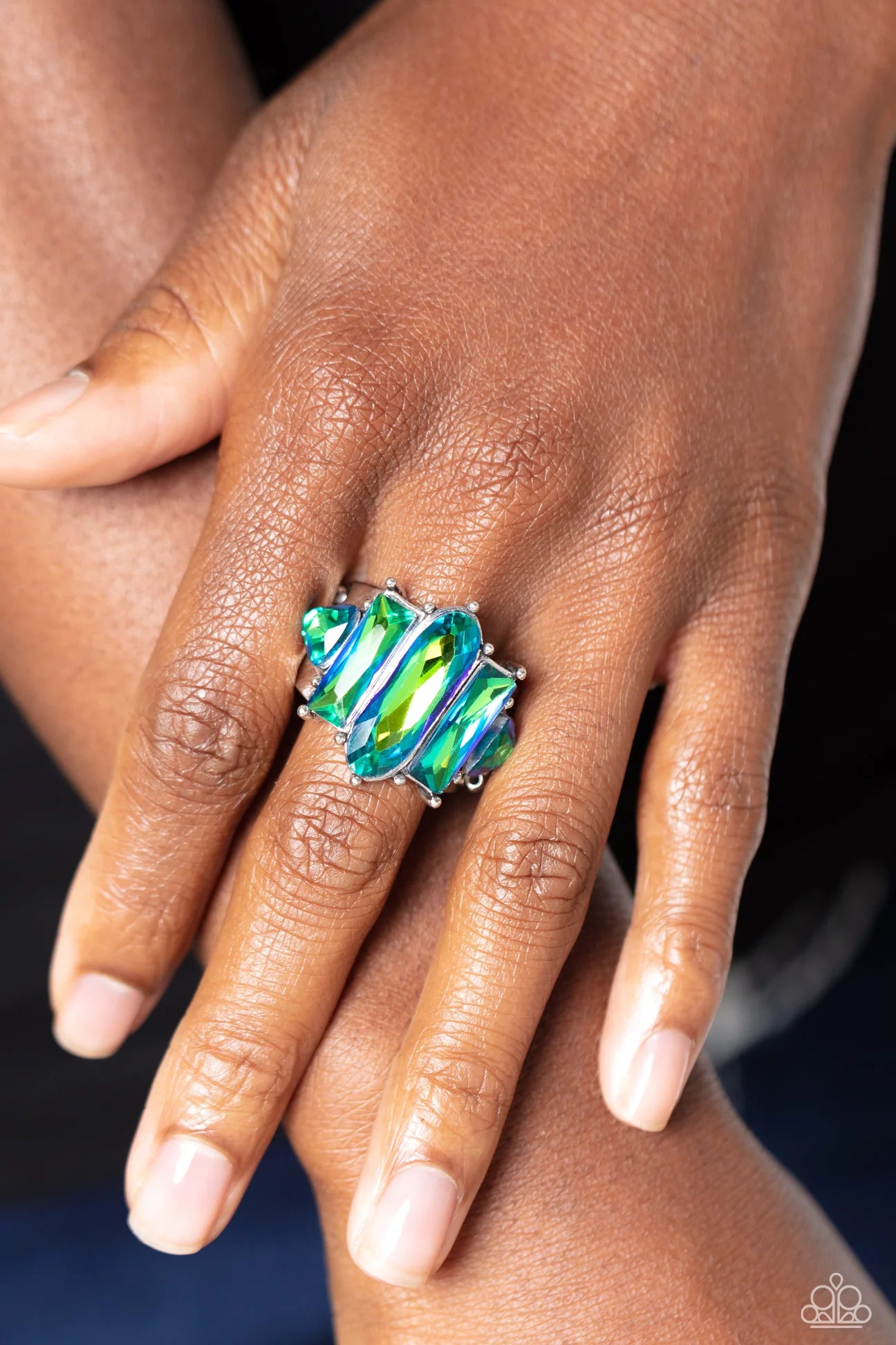 Paparazzi Accessories Iridescently Interstellar - Green Paparazzi Ring