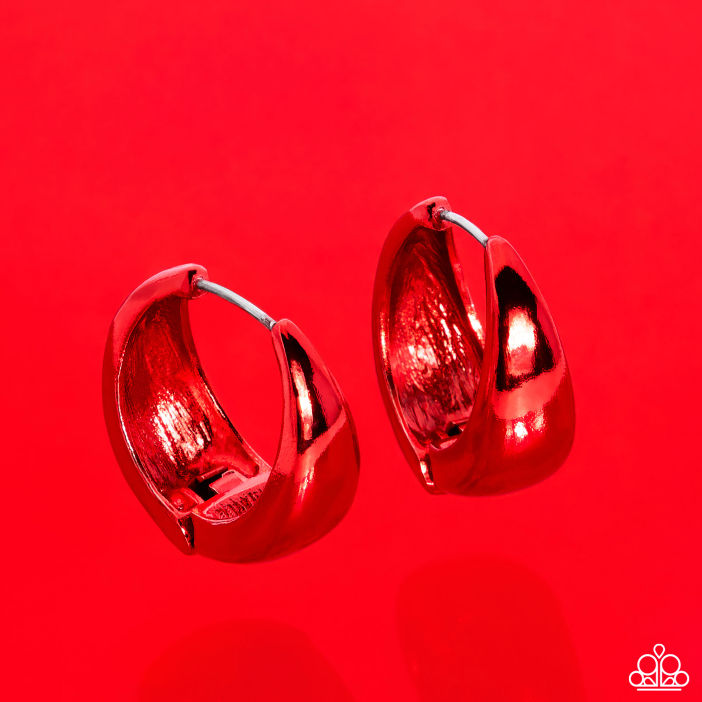 Paparazzi Colorful Curiosity - Red Hedge Earrings P5HO-RDXX-034XX