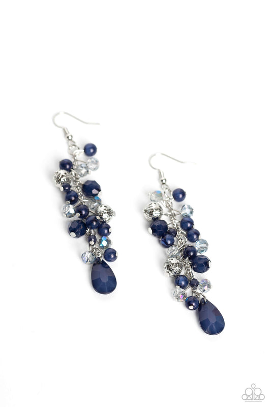 Paparazzi Cheeky Cascade - Blue Earring  P5RE-BLXX-276KX