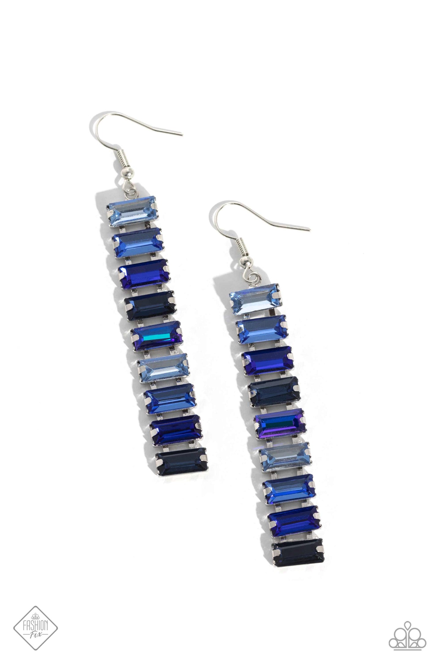 Paparazzi Superbly Stacked - Blue Earring Item #P5RE-BLXX-293OJ