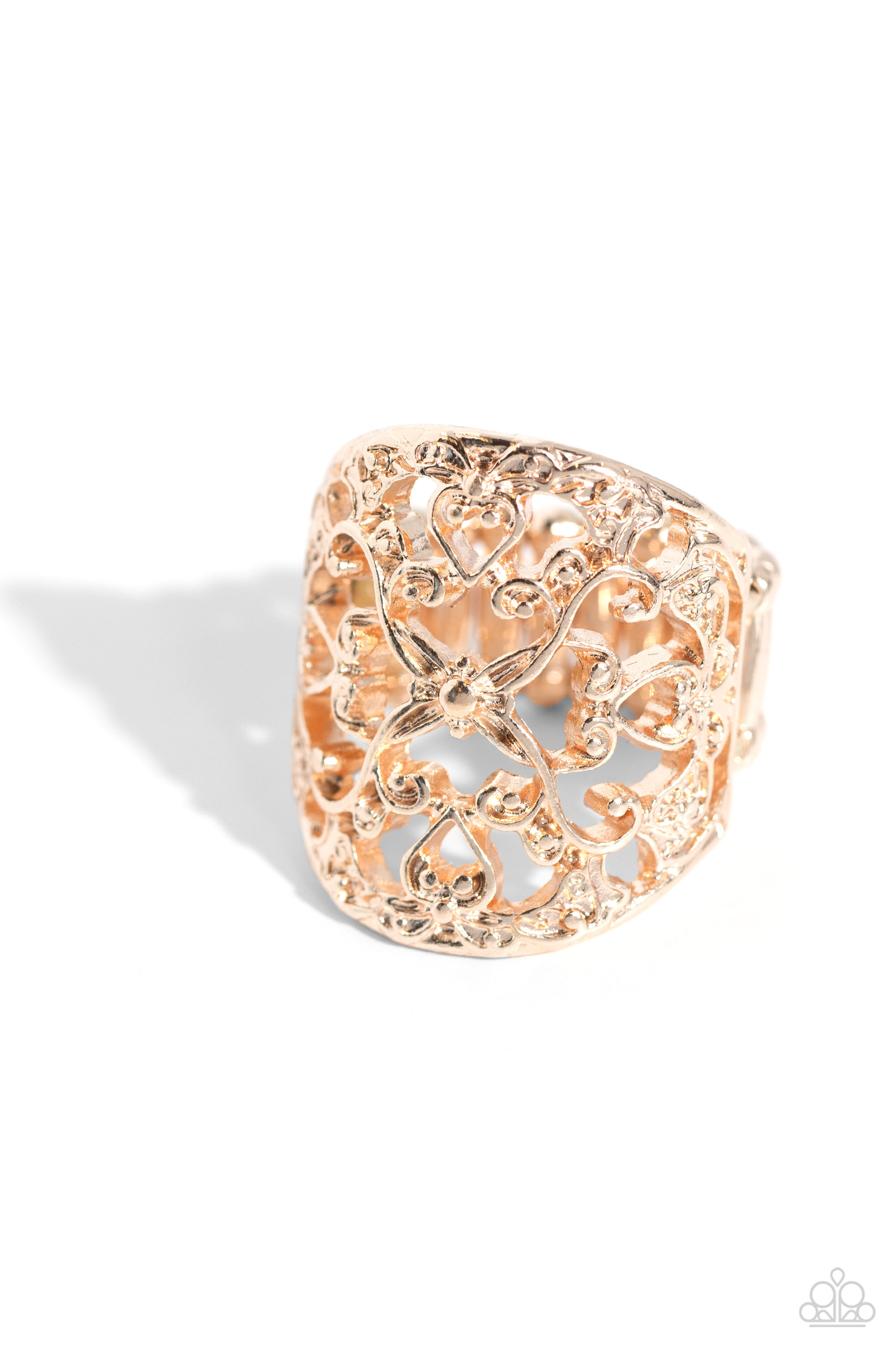 Paparazzi Transfixed Treasure - Rose Gold Ring P4WH-GDRS-119XX