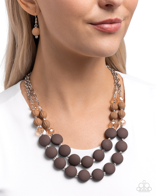 Paparazzi Whimsically Wealthy-Brown Necklace