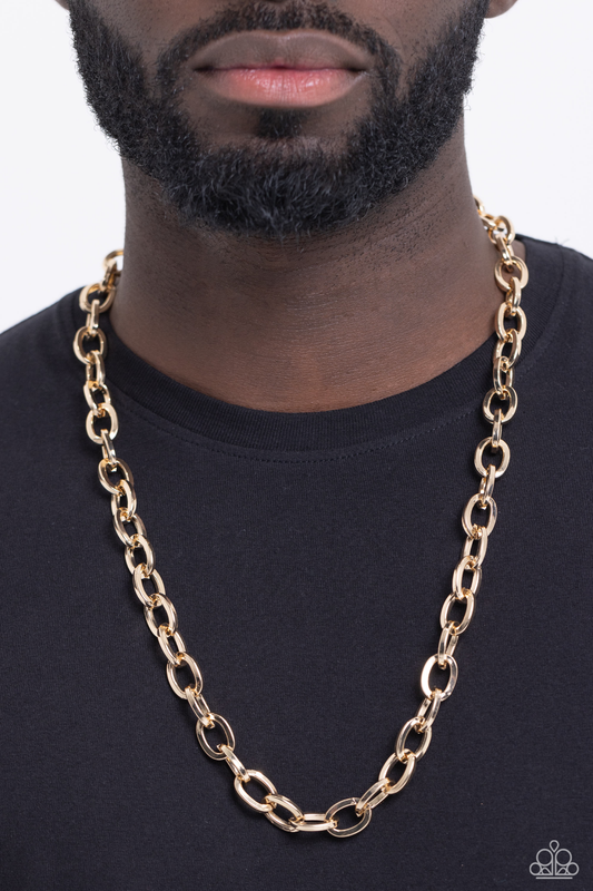 Paparazzi Player of the Year - Gold Men Necklace P2MN-URGD-056XX