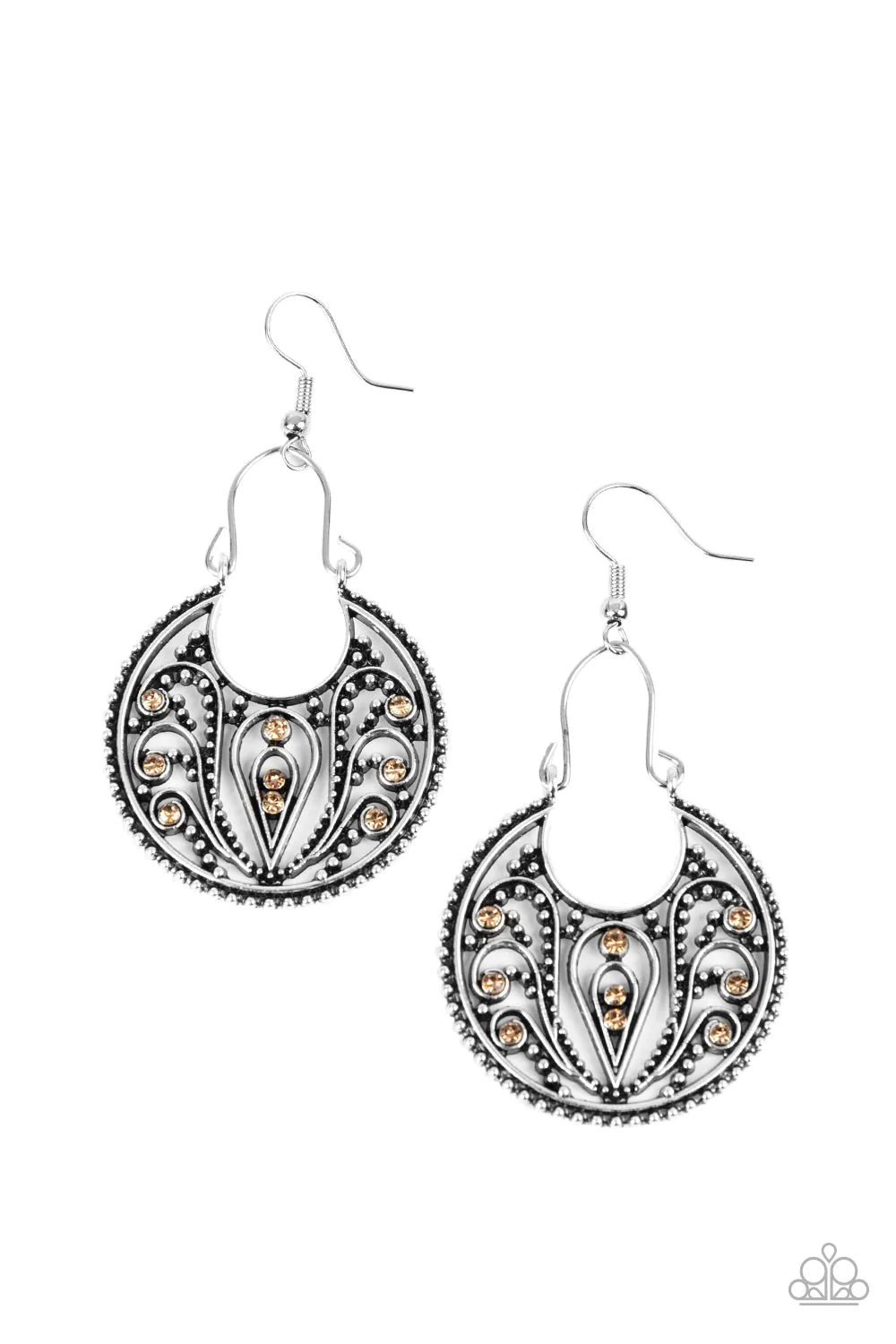 Vineyard Villa - Brown Earrings - Paparazzi Accessories