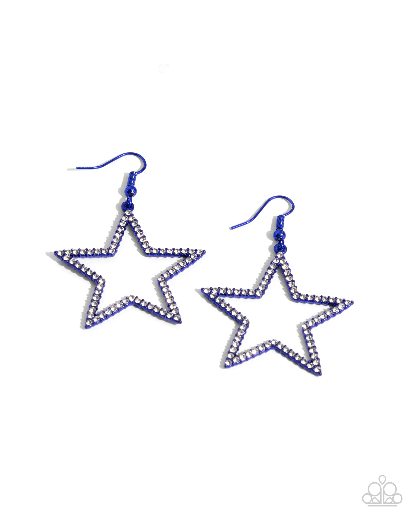 Paparazzi Streamlined Stars - Blue Earring  P5ED-BLXX-039XX