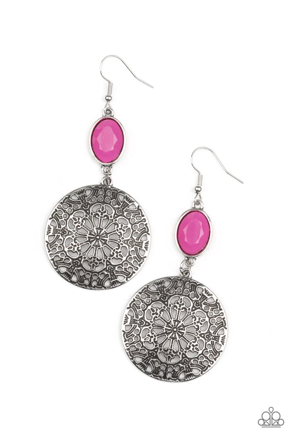 Eloquently Eden - Pink Earrings - Paparazzi Accessories