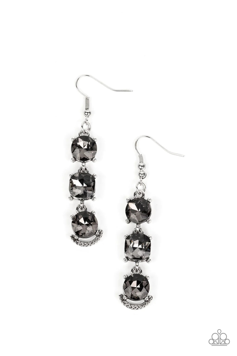 Determined to Dazzle - Silver Earrings - Paparazzi Accessories