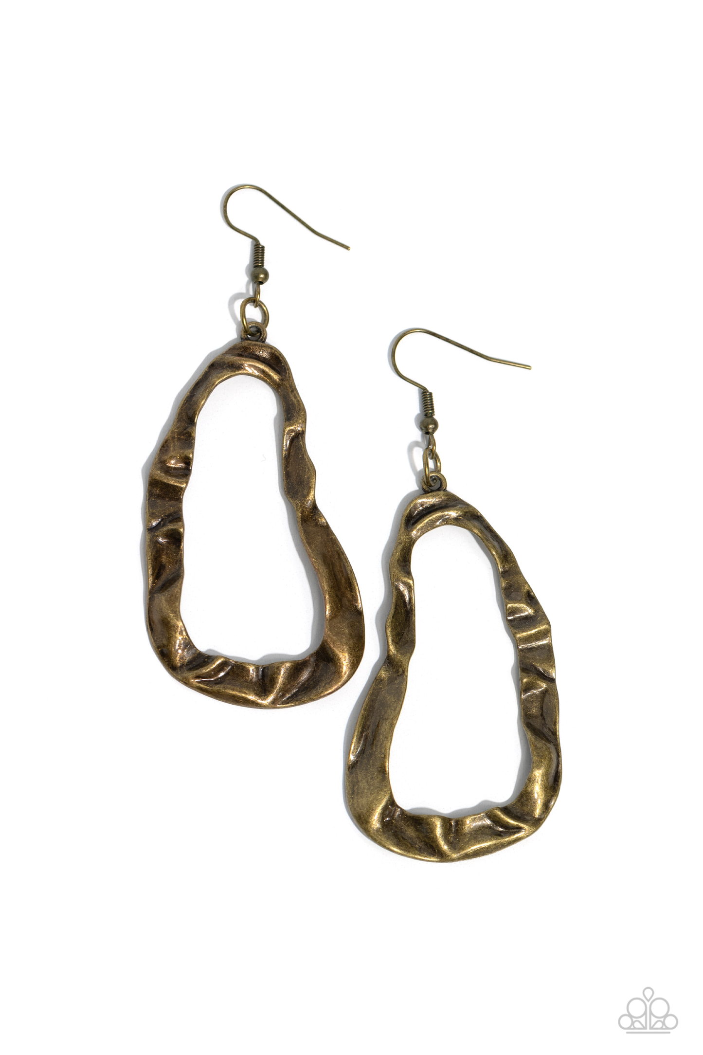 Paparazzi Abstract Antiquity - Brass Earring P5SE-BRXX-103XX