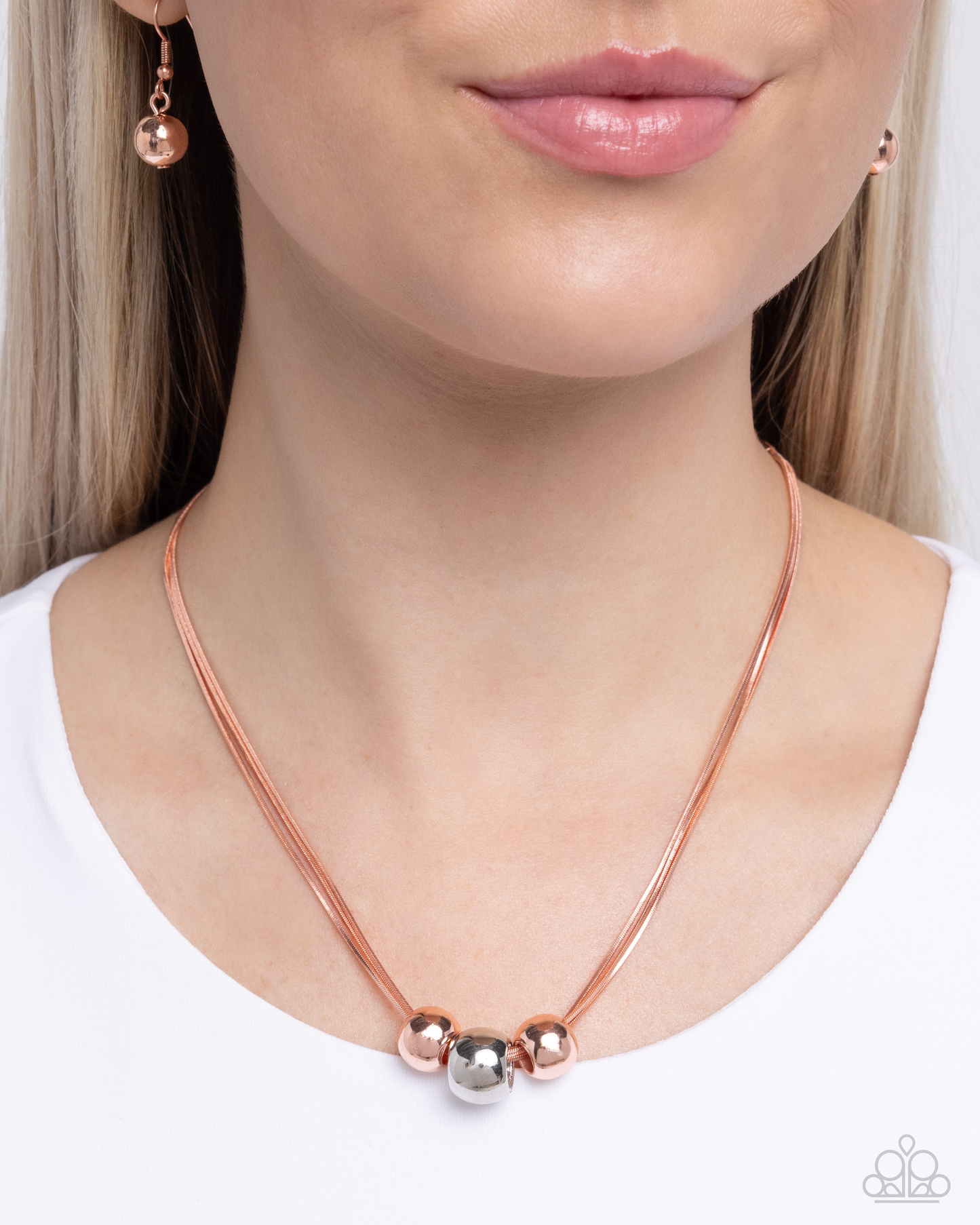 Paparazzi Beaming Beads - Copper Necklace P2BA-CPSH-064XX