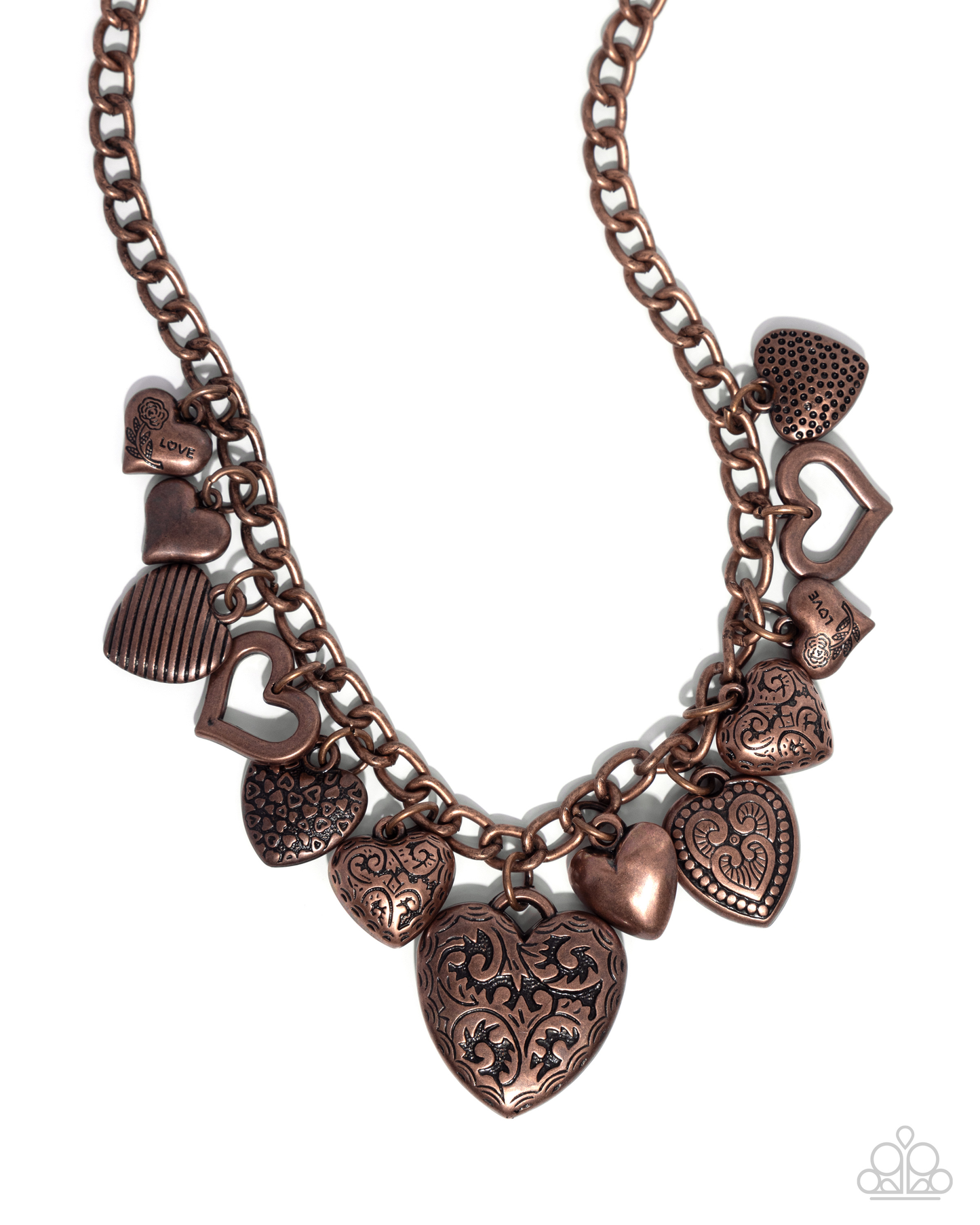 Paparazzi Heart Hangout - Copper Necklace P2WH-CPXX-196XX