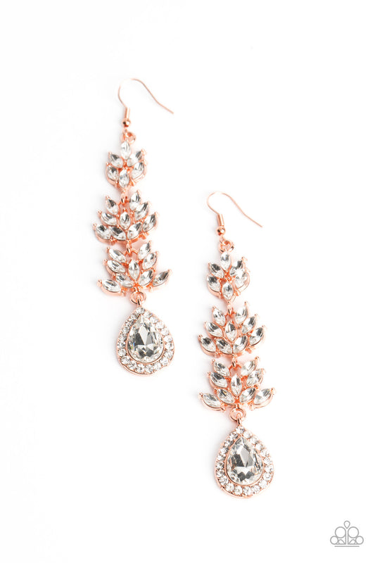 Paparazzi Water Lily Whimsy - Copper Earring P5ST-CPSH-042XX