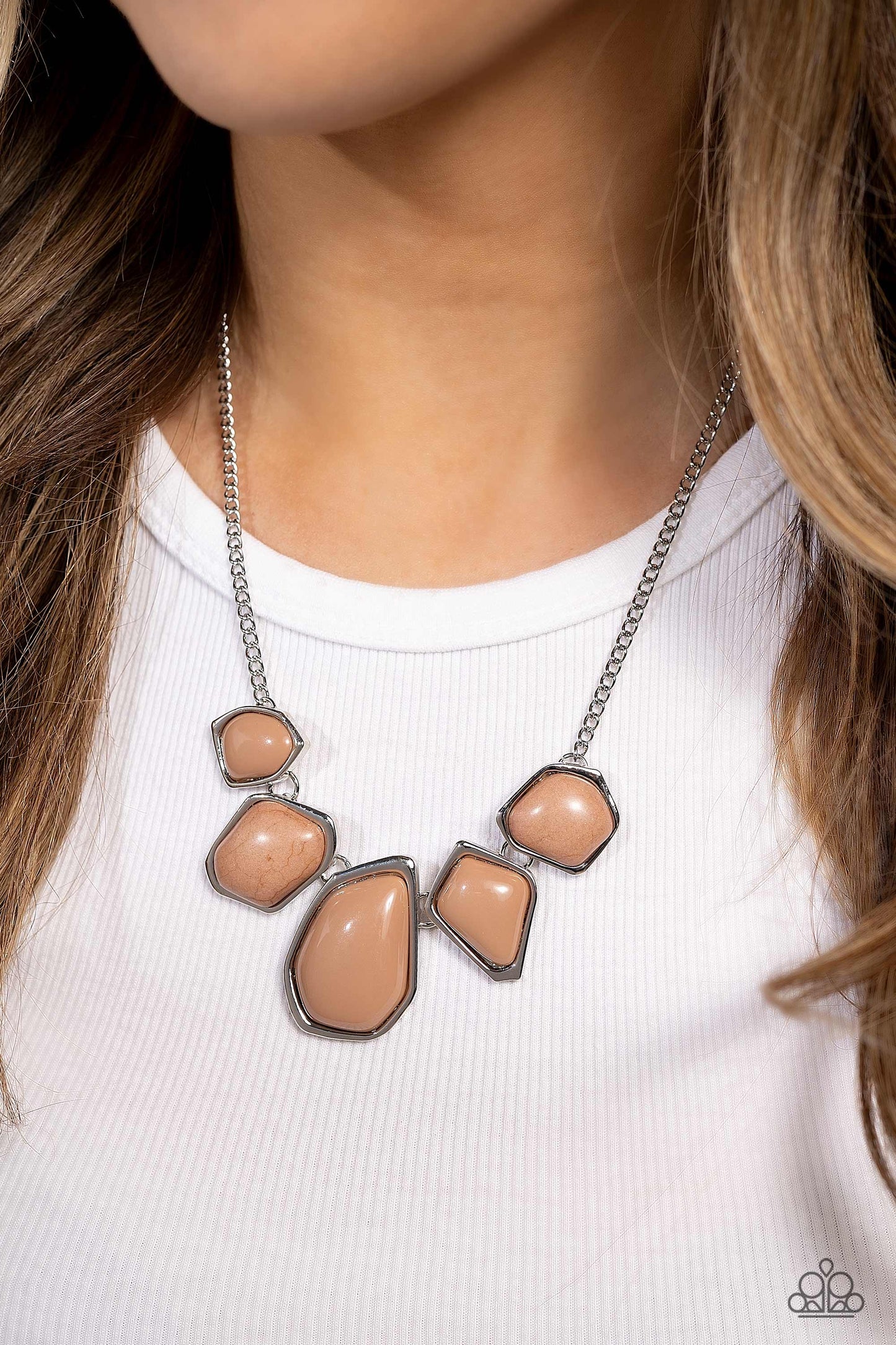 Paparazzi Beyond the Badlands - Brown  Necklace P2SE-BNXX-249XX