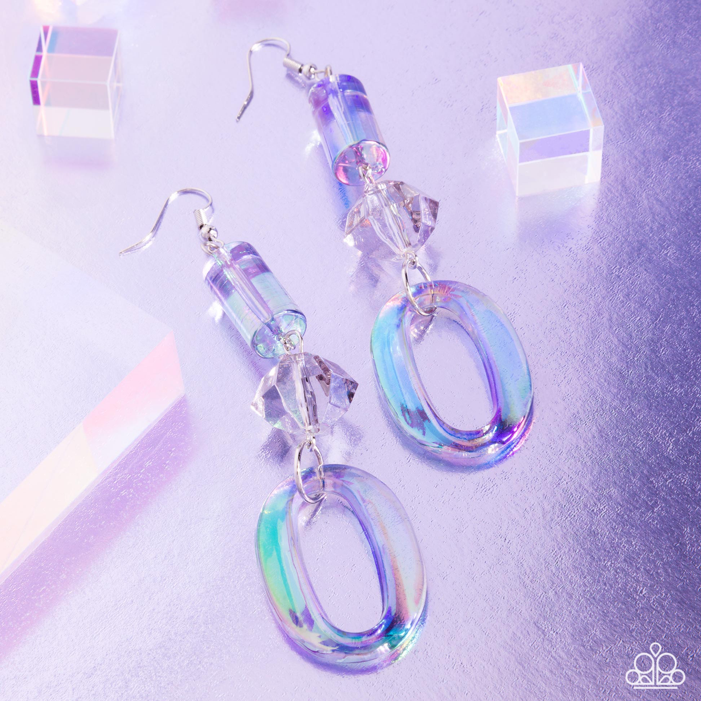 Paparazzi Iridescent Infatuation - Silver Earring P5SE-SVXX-200XX