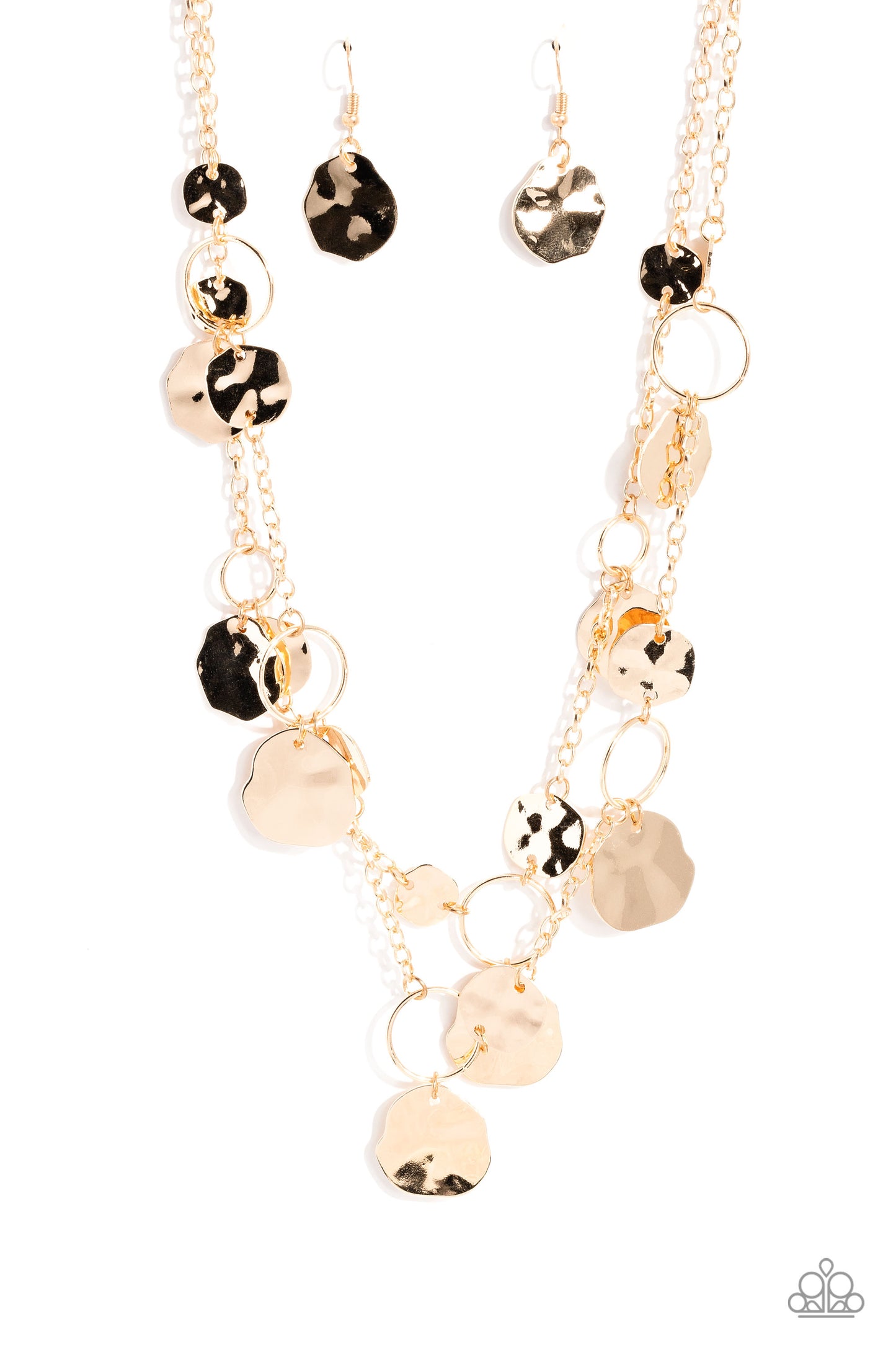 Paparazzi Hammered Horizons - Gold Necklace P2ED-GDXX-155XX