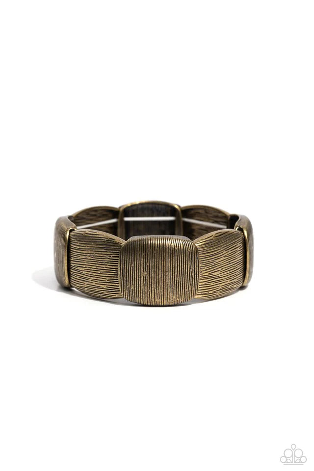 Paparazzi Prairie Block Party - Brass Bracelet