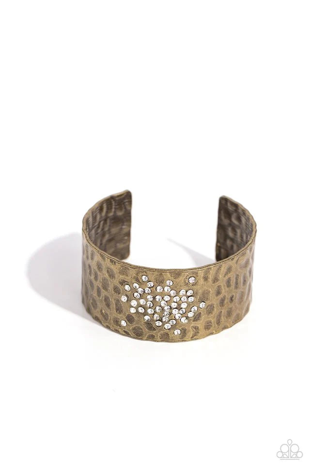 Paparazzi Speckled Sparkle - Brass Bracelet