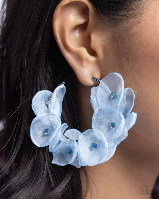 Paparazzi Petaled Pageant - Blue  Earring P5HO-BLXX-068XX