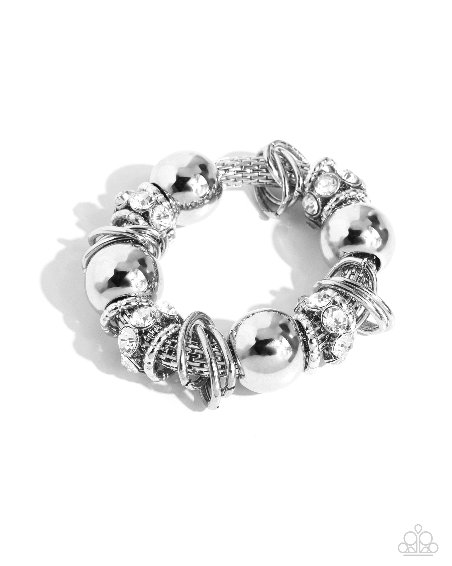 Paparazzi Coiled Confidence - White Bracelet P9ED-WTXX-058XX