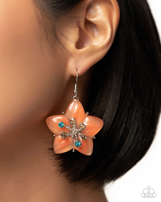 Paparazzi Summer Sprigs-Orange Earring