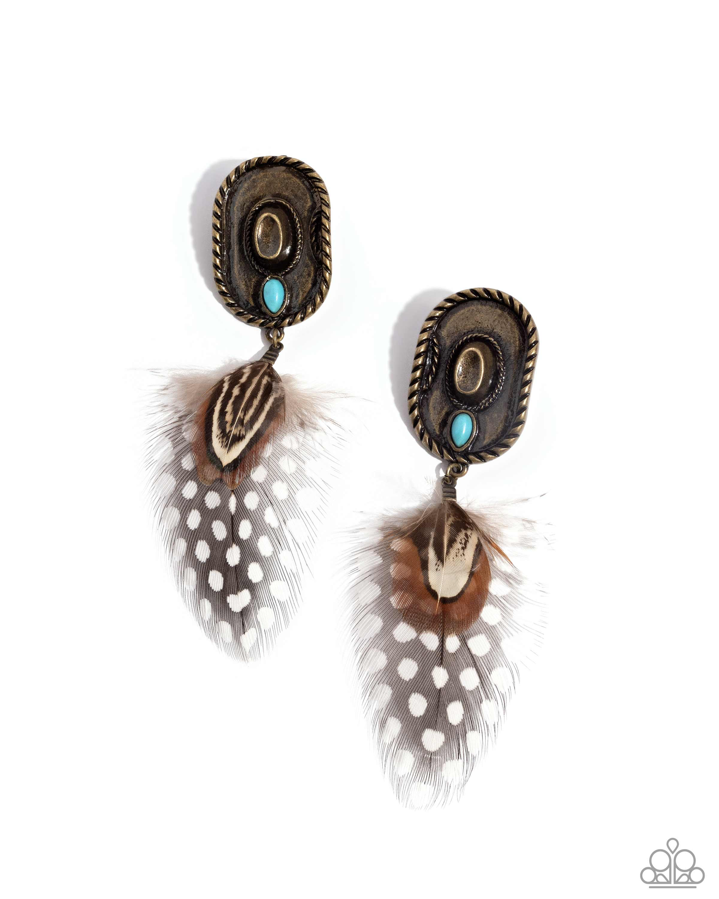 Paparazzi Feathered Fairy Tale-Brass Post Earring